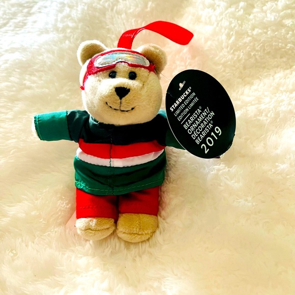 Starbucks 2019 Bearista Bears Christmas Holiday Plush Ornament Tree NEW - Picture 1 of 6